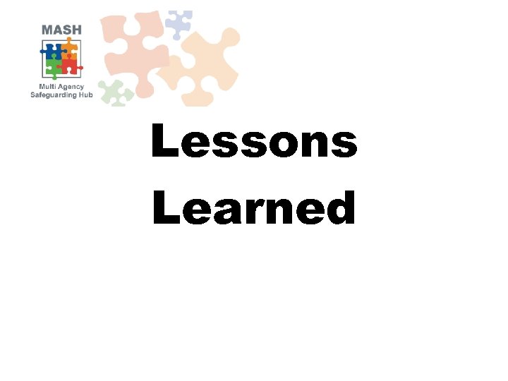 Lessons Learned 