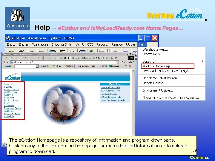 Overview Help – e. Cotton and Is. My. Load. Ready. com Home Pages… The