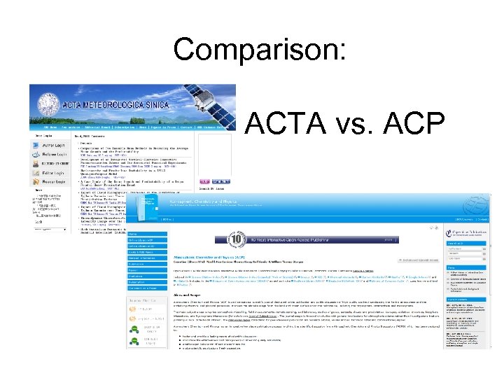 Comparison: ACTA vs. ACP 