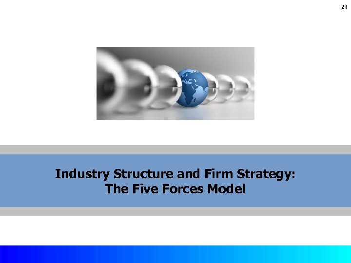 21 Industry Structure and Firm Strategy: The Five Forces Model Copyright © 2017 by