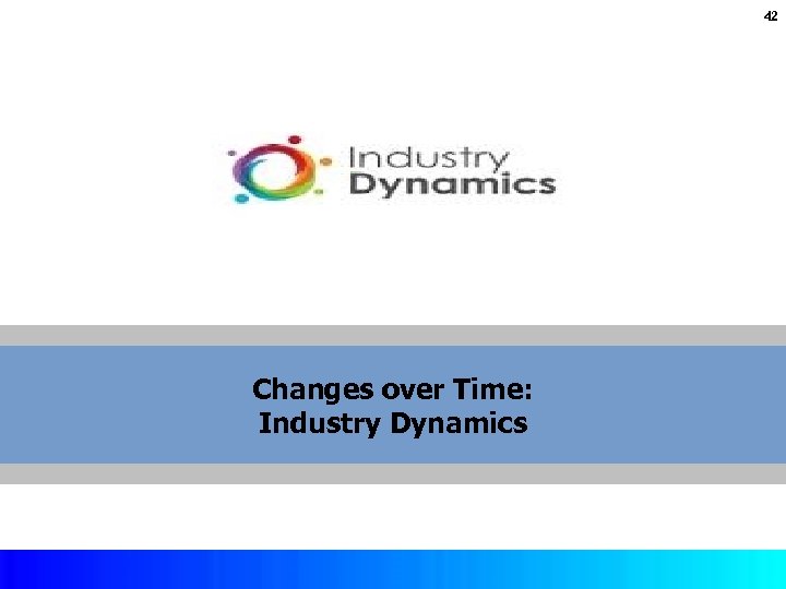 42 Changes over Time: Industry Dynamics Copyright © 2017 by Mc. Graw-Hill Education. This