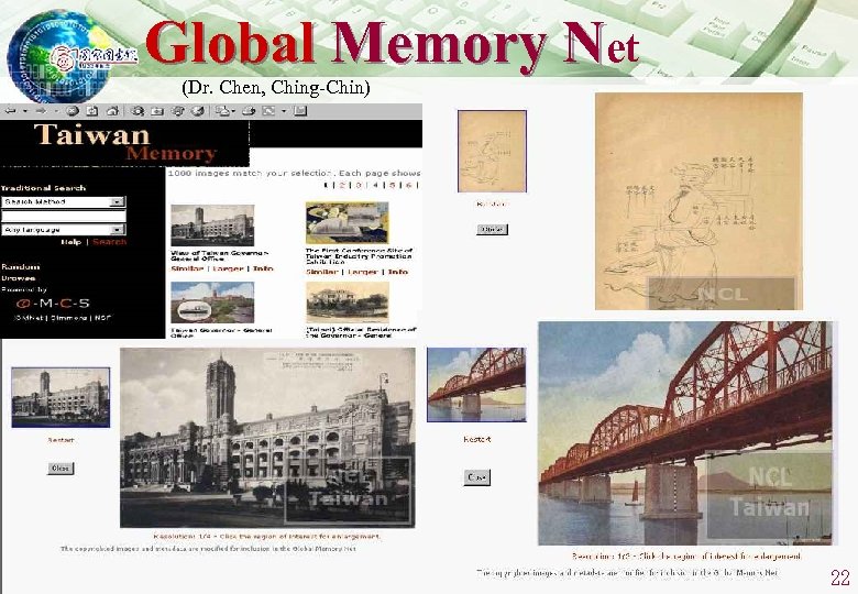 Global Memory Net (Dr. Chen, Ching-Chin) http: //www. ncl. edu. tw 22 