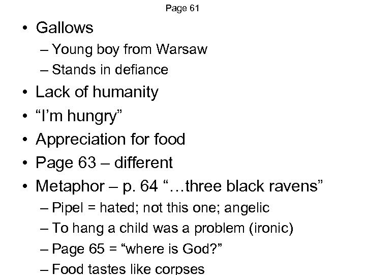 Page 61 • Gallows – Young boy from Warsaw – Stands in defiance •