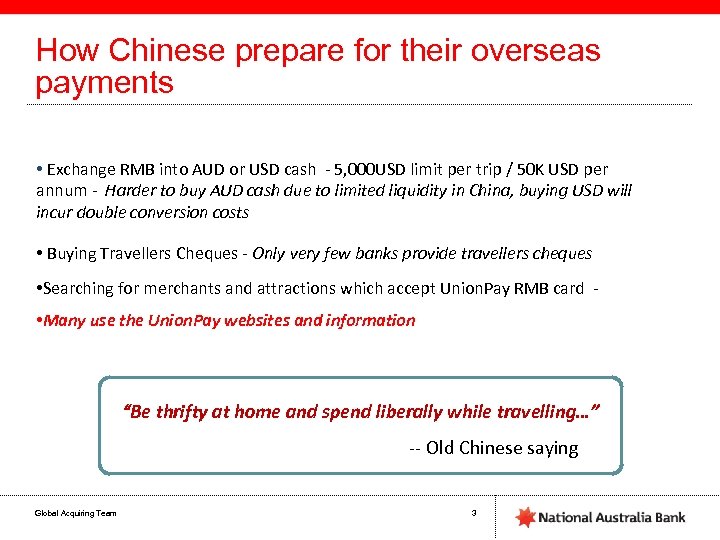 How Chinese prepare for their overseas payments • Exchange RMB into AUD or USD