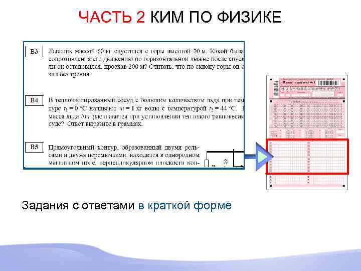 ЧАСТЬ 2 КИМ ПО ФИЗИКЕ Задания с ответами в краткой форме 