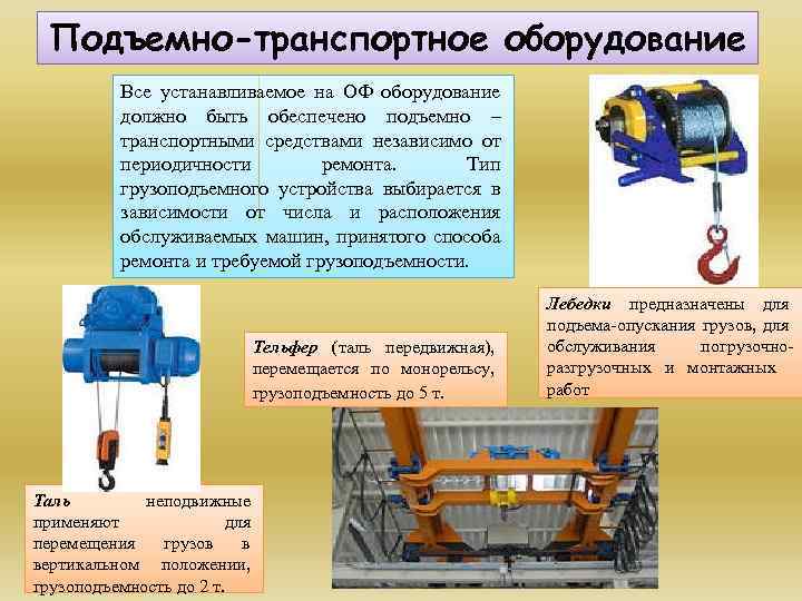 Подъемно транспортное оборудование презентация