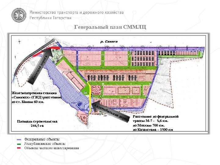 Же л езн ая до ро га Генеральный план СММЛЦ Железнодорожная станция «Свияжск» (ГЖД)