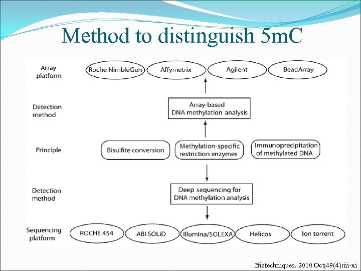 Method to distinguish 5 m. C Biotechniques. 2010 Oct; 49(4): iii-xi 