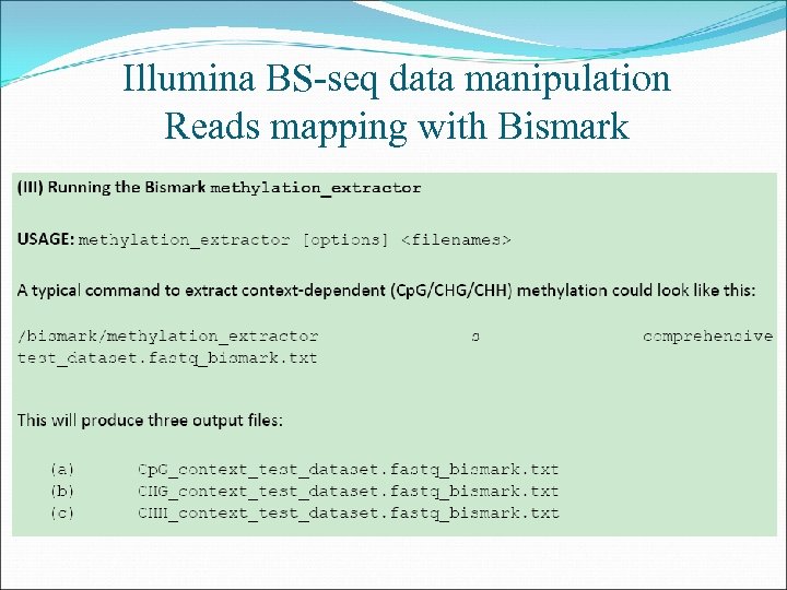 Illumina BS-seq data manipulation Reads mapping with Bismark 