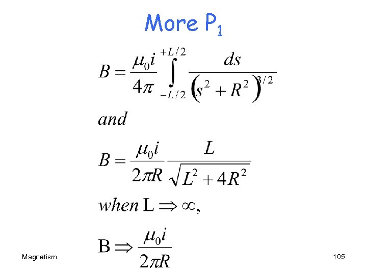 More P 1 Magnetism 105 