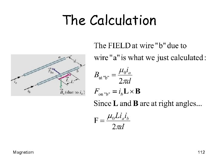 The Calculation Magnetism 112 