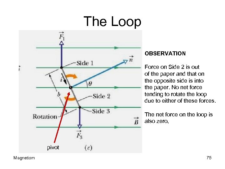 The Loop OBSERVATION Force on Side 2 is out of the paper and that