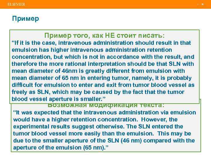 | Пример того, как НЕ стоит писать: “If it is the case, intravenous administration