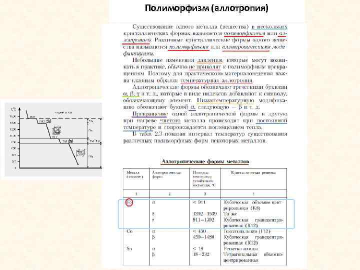 Полиморфизм (аллотропия) 