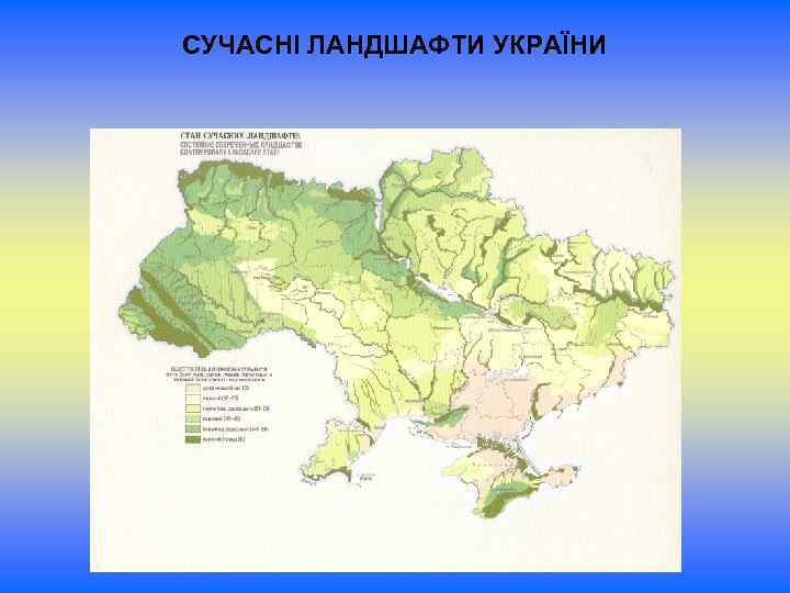 СУЧАСНІ ЛАНДШАФТИ УКРАЇНИ 