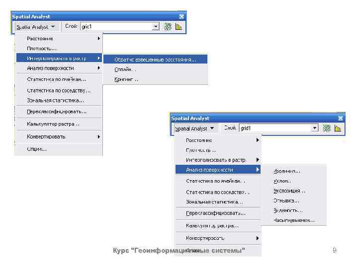 Курс "Геоинформационные системы" 9 