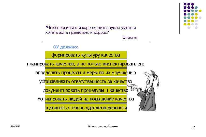 "Чтоб правильно и хорошо жить, нужно уметь и хотеть жить правильно и хорошо" Эпиктет
