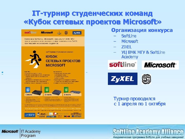 IT-турнир студенческих команд «Кубок сетевых проектов Microsoft» Организация конкурса – – Soft. Line Microsoft