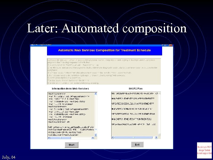 Later: Automated composition July, 04 