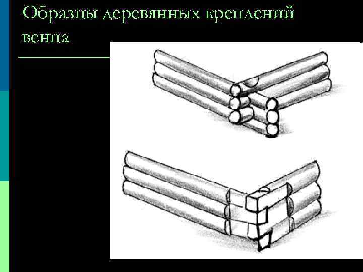 Образцы деревянных креплений венца 