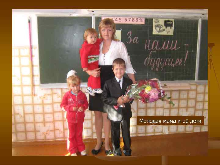 Молодая мама и её дети 