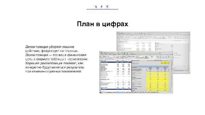 Ц Е Х План в цифрах 