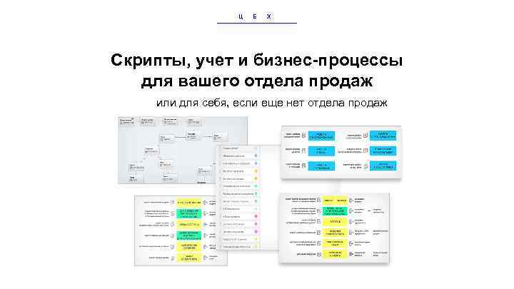 Ц Е Х Скрипты, учет и бизнес-процессы для вашего отдела продаж или для себя,