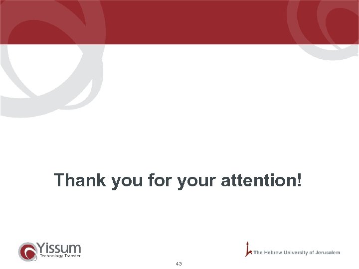Thank you for your attention! 43 