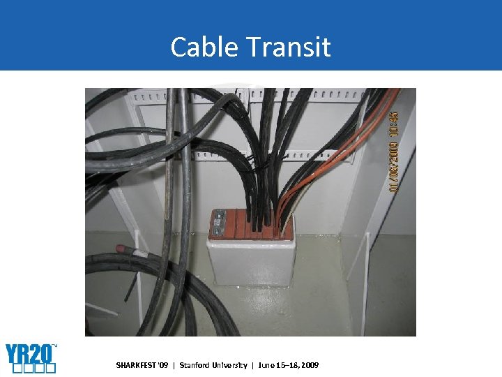 Cable Transit SHARKFEST '09 | Stanford University | June 15– 18, 2009 