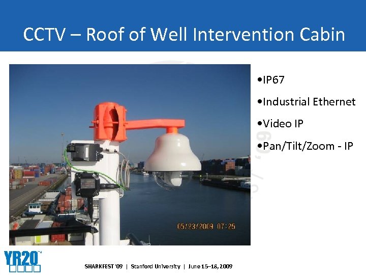 CCTV – Roof of Well Intervention Cabin • IP 67 • Industrial Ethernet •