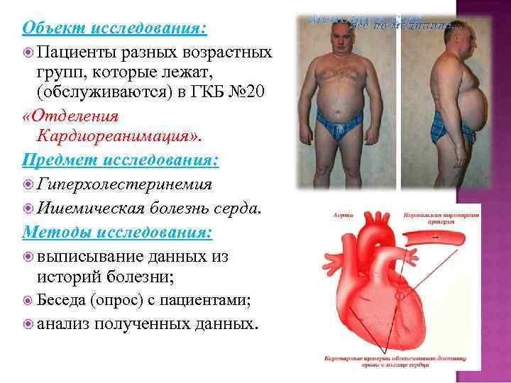 Объект исследования: Пациенты разных возрастных групп, которые лежат, (обслуживаются) в ГКБ № 20 «Отделения