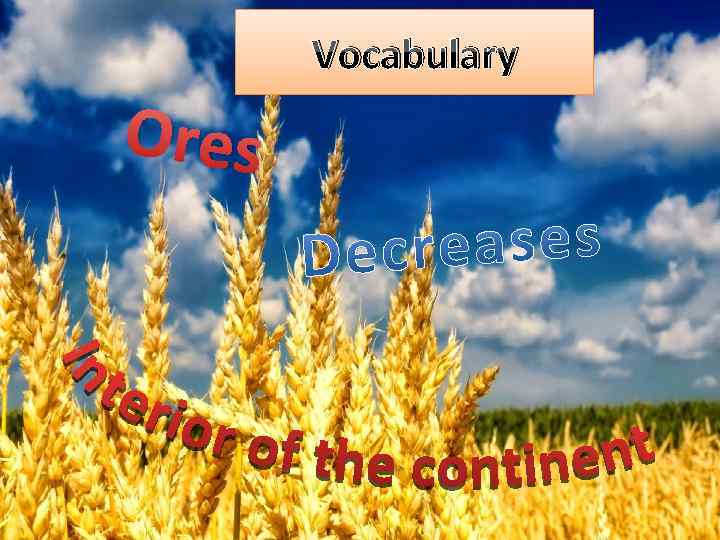 Vocabulary Ores 