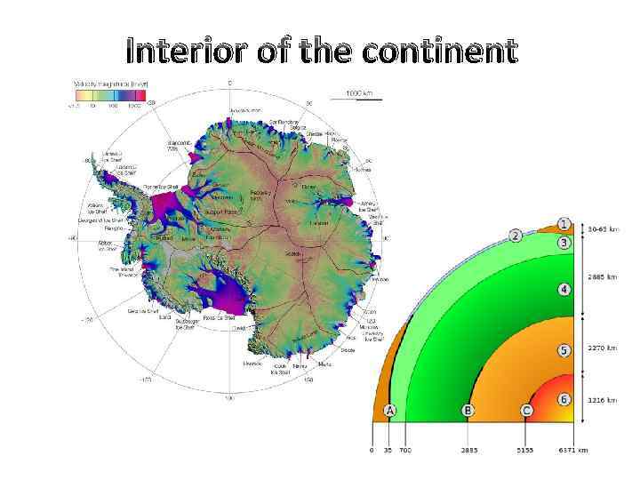 Interior of the continent 