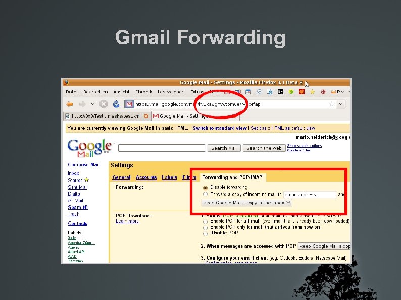 Gmail Forwarding 