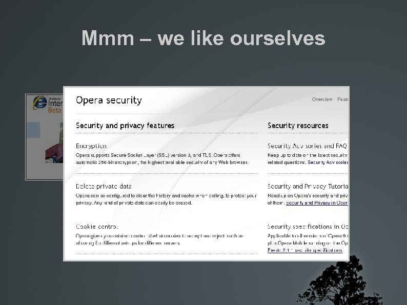 Mmm – we like ourselves 