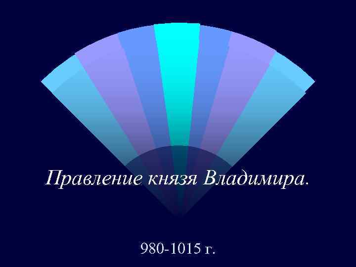 Правление князя Владимира. 980 -1015 г. 