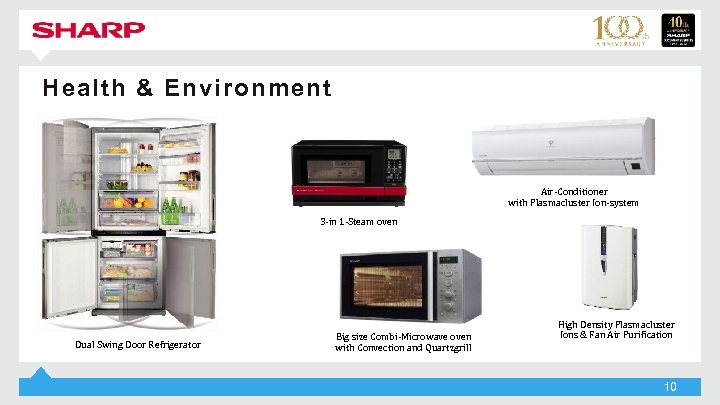 Health & Environment Air-Conditioner with Plasmacluster Ion-system 3 -in 1 -Steam oven Dual Swing