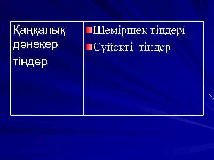 Қаңқалық дәнекер тіндер Шеміршек тіндері Сүйекті тіндер 