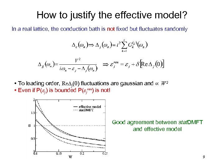 How to justify the effective model? In a real lattice, the conduction bath is