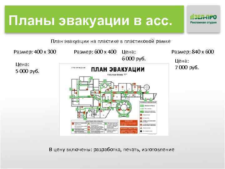 Планы эвакуации в асс. План эвакуации на пластике в пластиковой рамке Размер: 400 х