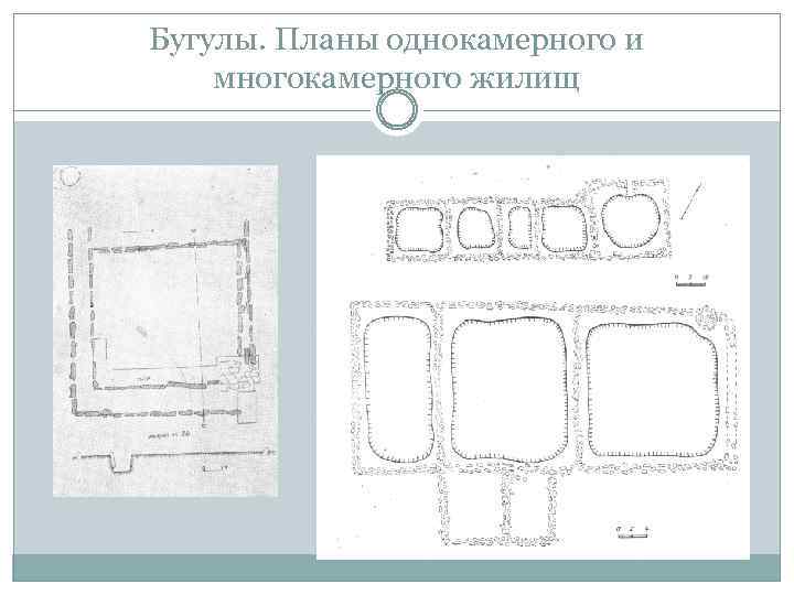 Бугулы. Планы однокамерного и многокамерного жилищ 