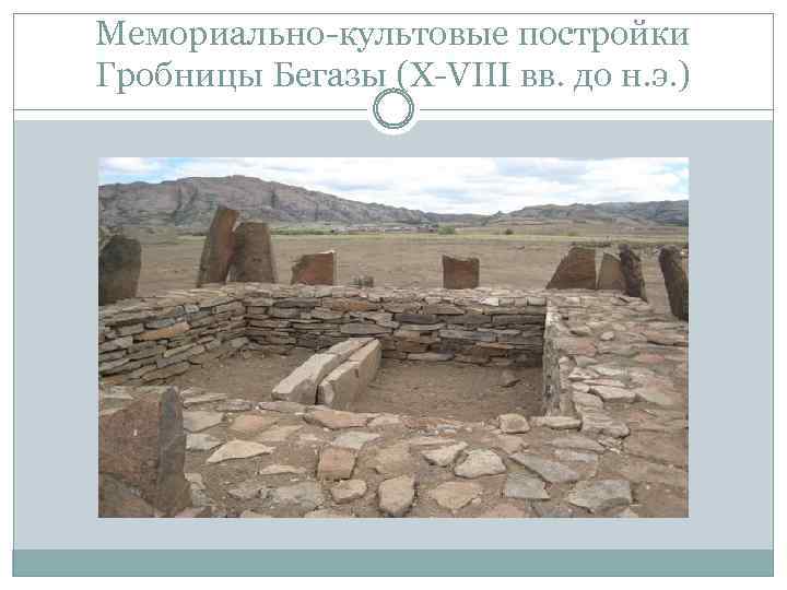Мемориально-культовые постройки Гробницы Бегазы (X-VIII вв. до н. э. ) 