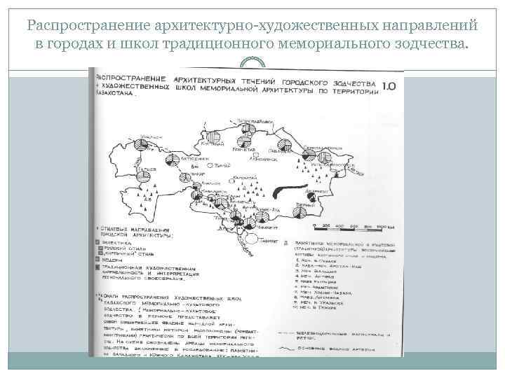 Распространение архитектурно-художественных направлений в городах и школ традиционного мемориального зодчества. 