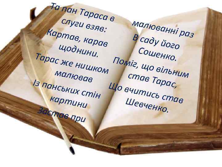 Та пан Тараса в слуги в малюв зяв: анні р Карта аз В саду