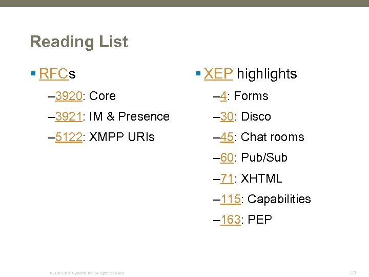 Reading List § RFCs § XEP highlights – 3920: Core – 4: Forms –