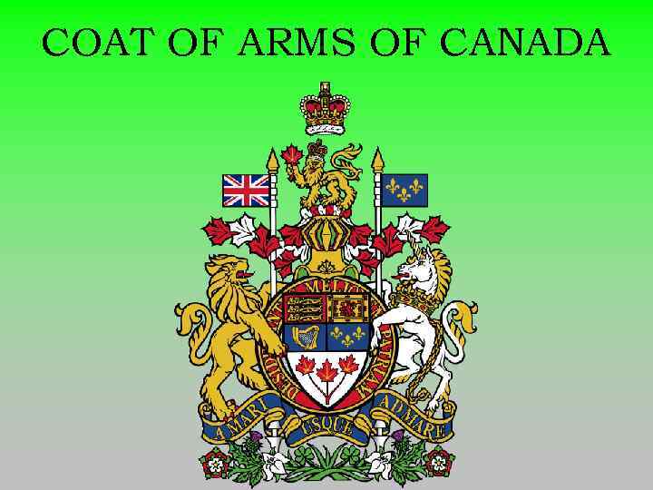 COAT OF ARMS OF CANADA 