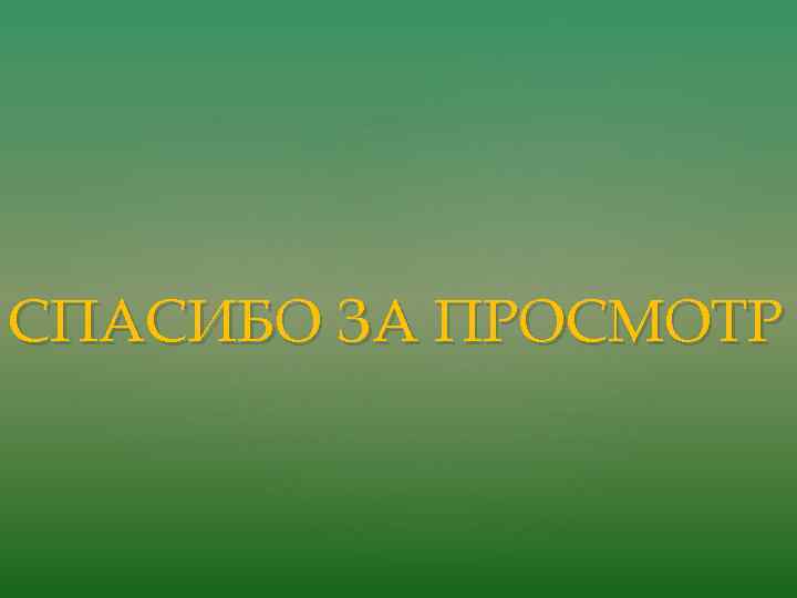СПАСИБО ЗА ПРОСМОТР 