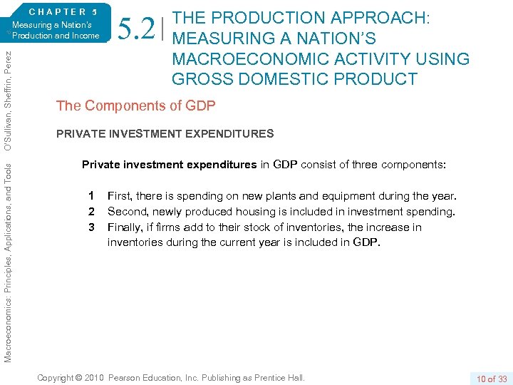 Macroeconomics: Principles, Applications, and Tools O’Sullivan, Sheffrin, Perez 6/e. CHAPTER 5 Measuring a Nation’s