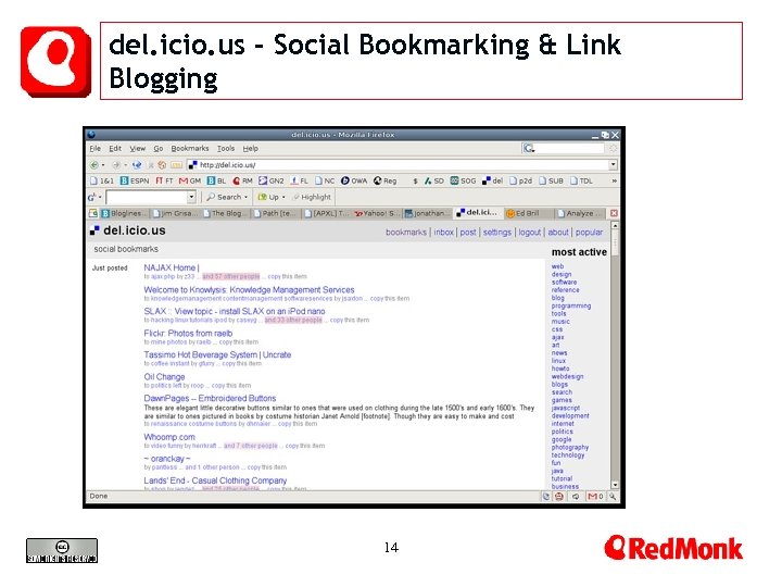 del. icio. us – Social Bookmarking & Link Blogging 14 