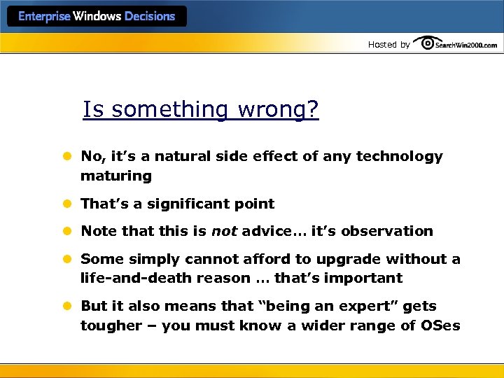 Hosted by Is something wrong? l No, it’s a natural side effect of any